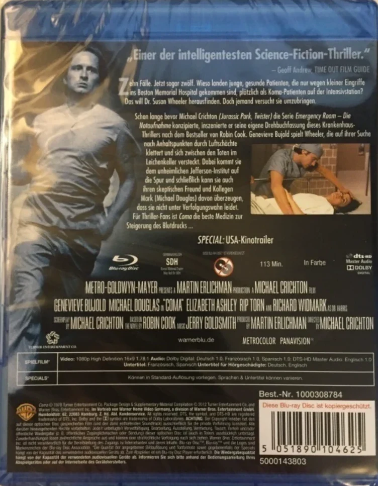 Coma - Kooma (Blu-ray) Michael Douglas (1978)