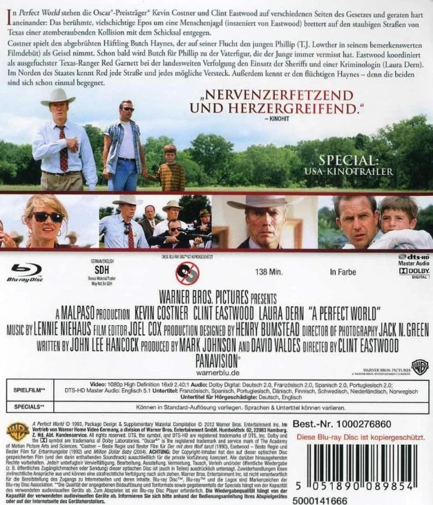 A Perfect World - Täydellinen maailma (Blu-ray)