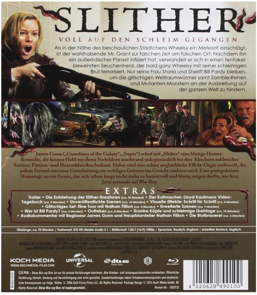 Slither [Blu-ray] Ohjaus: James Gunn (Elizabeth Banks) Uncut