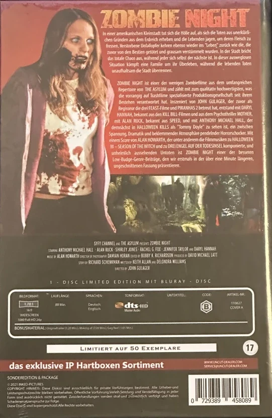 ZOMBIE NIGHT - Hartbox Cover A [Blu-ray] Limited 50 Edition - Uncut