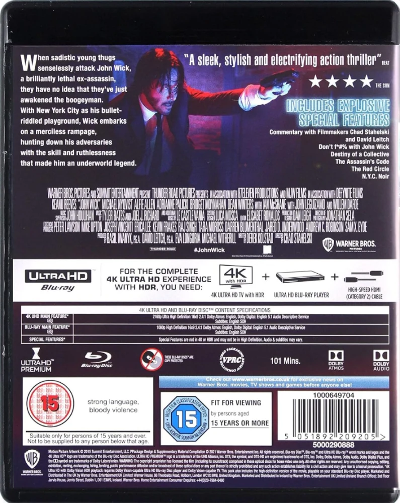 John Wick (2014) (4K UHD + Blu-ray)