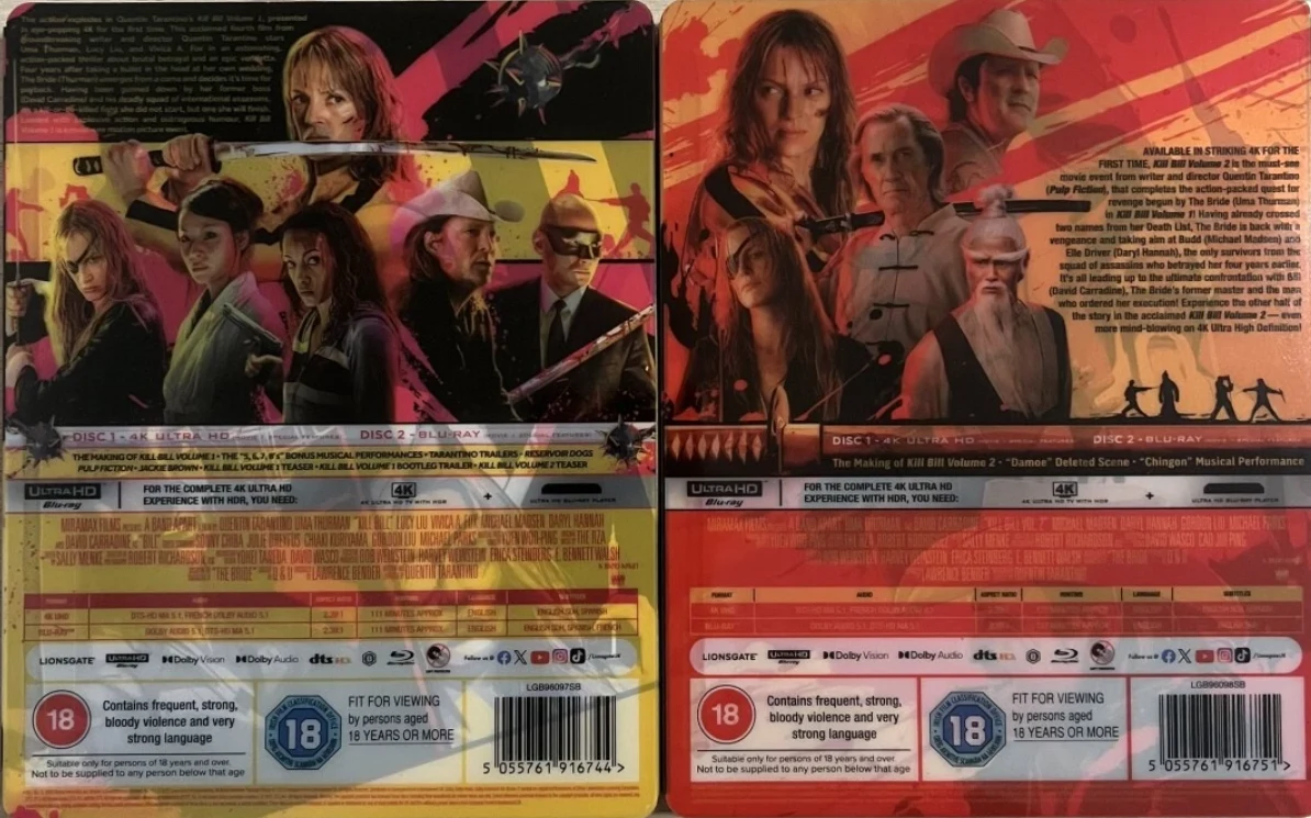 Kill Bill Volume 1 & 2 - Limited Edition Steelbook (4K Ultra HD + Blu-ray)