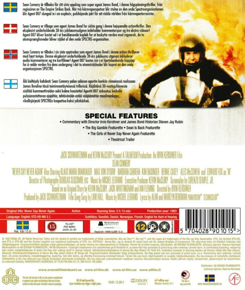 Älä kieltäydy kahdesti - James Bond: Never Say Never Again (Blu-ray)