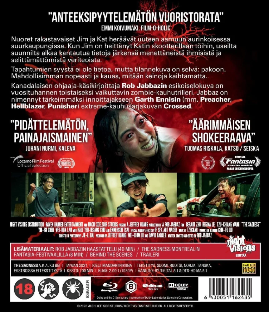 The Sadness (Blu-ray) 2021 (Ku bei)