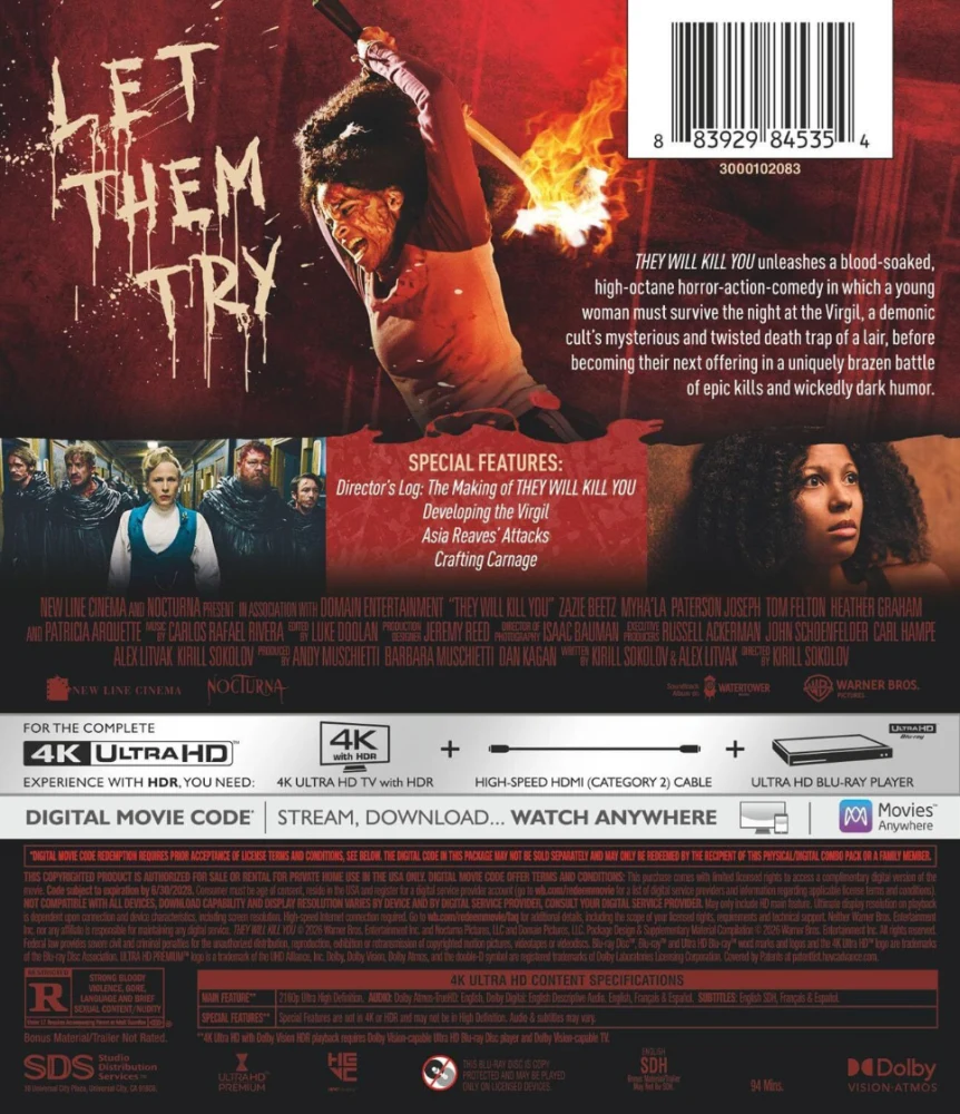 They Will Kill You - Limited Edition Slipcover (4K Ultra HD) 2026