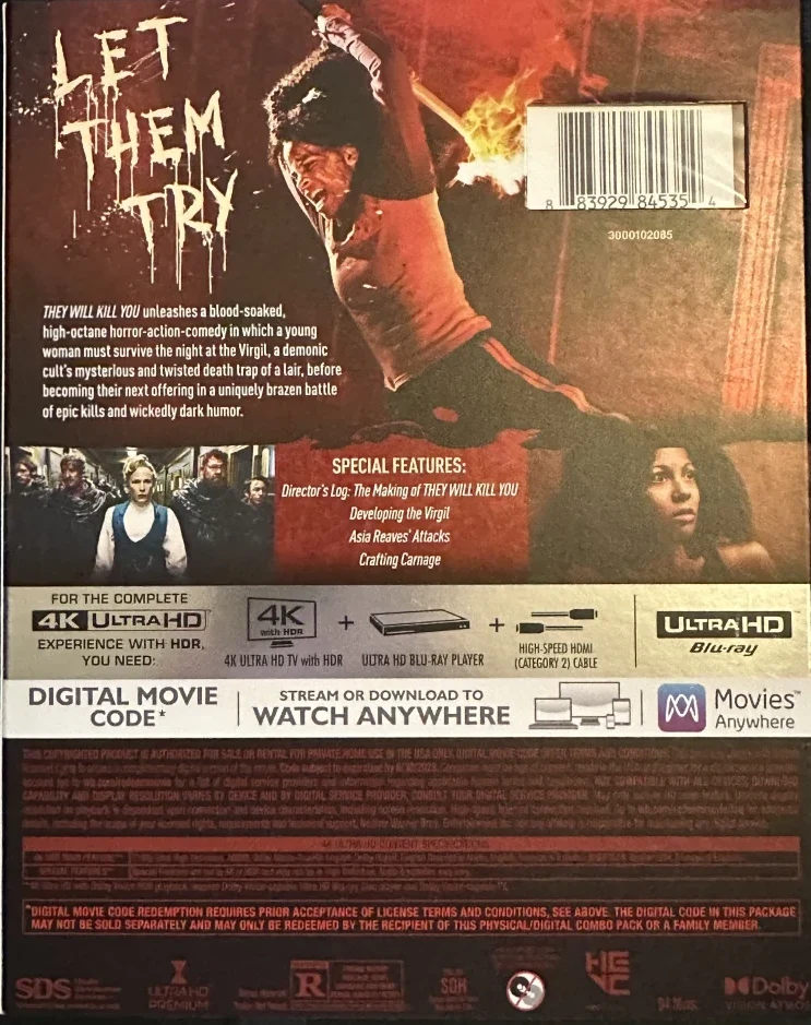 They Will Kill You - Limited Edition Slipcover (4K Ultra HD) 2026
