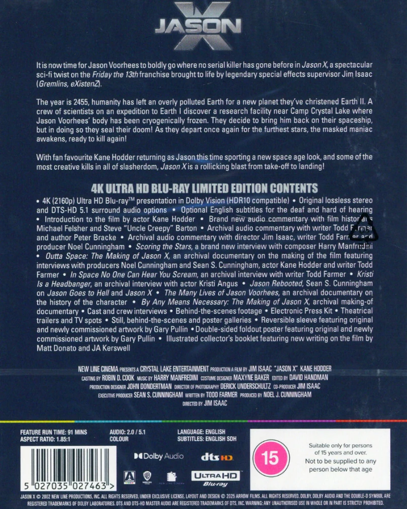 Jason X - Limited Edition (4K Ultra HD) Slipcover + Vihkonen (Arrow)