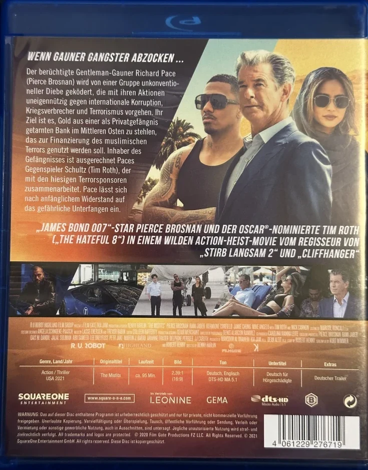 The Misfits [Blu-ray] Pierce Brosnan (Ohjaus: Renny Harlin) 2021