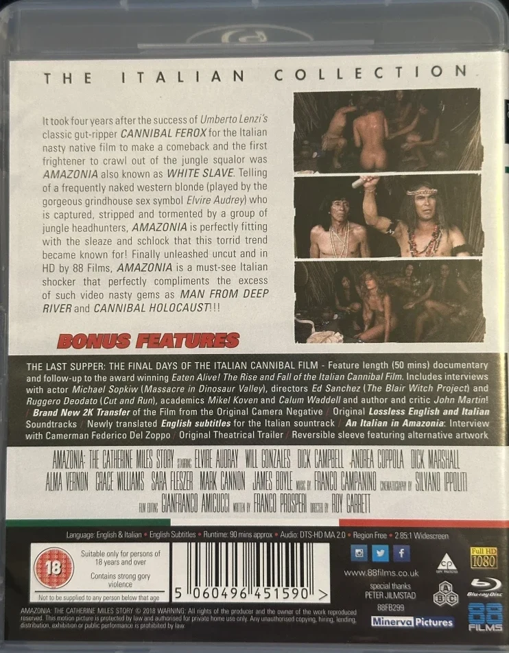 Amazonia - The Catherine Miles Story (Blu-ray) The Italian Collection 42# (1985) White Slave / Schiave bianche - Violenza in Amazzonia