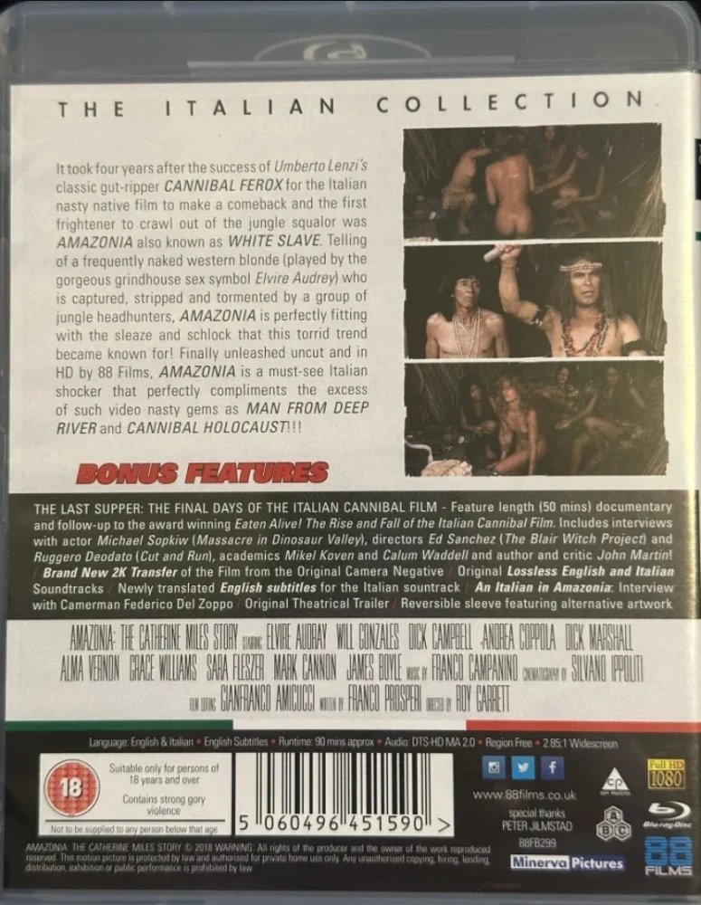 Amazonia - The Catherine Miles Story (Blu-ray) (Vihkonen) The Italian Collection 42# (1985) White Slave / Schiave bianche - Violenza in Amazzonia