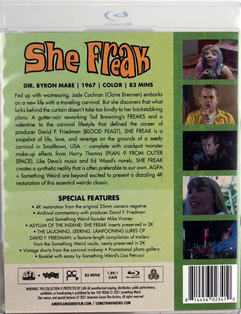 She Freak (Blu-ray) (1967) 4K Masteroitu