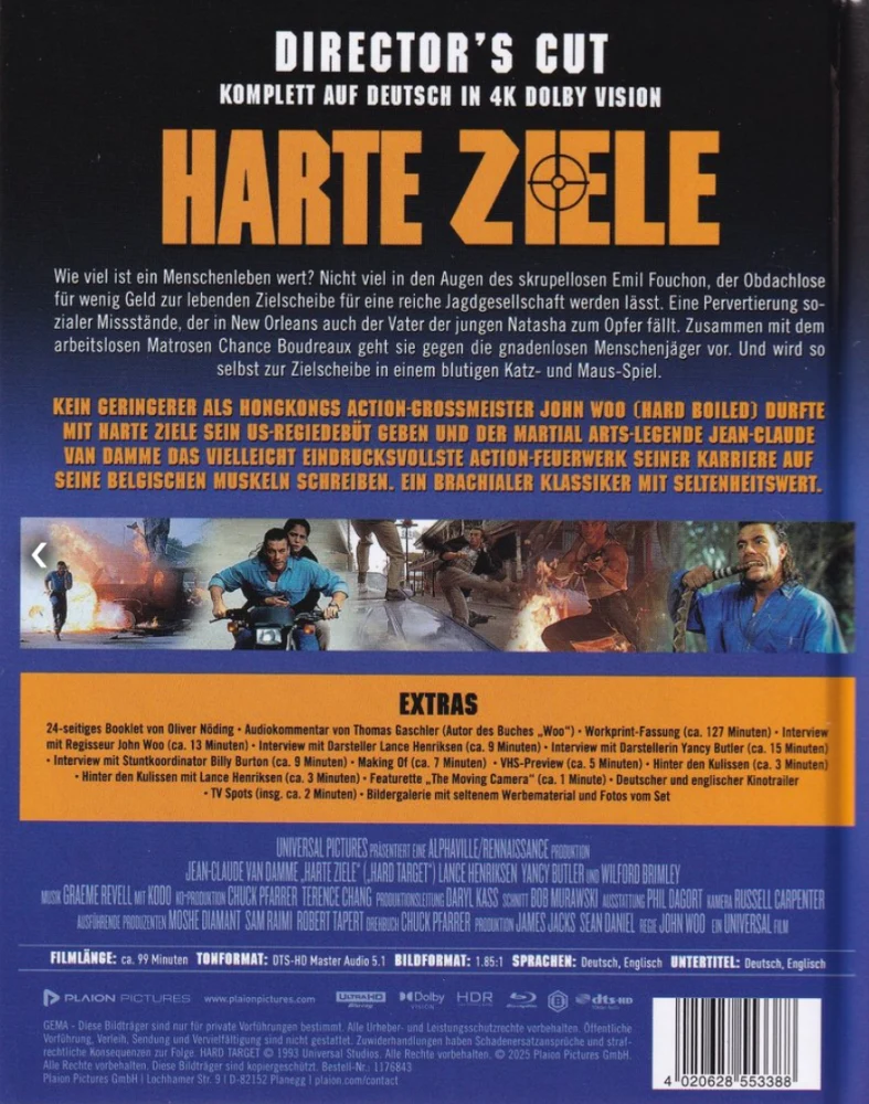 Hard Target (4K Ultra HD) Corrected Audio (Mediabook) 1 Movie, 2 Cuts
