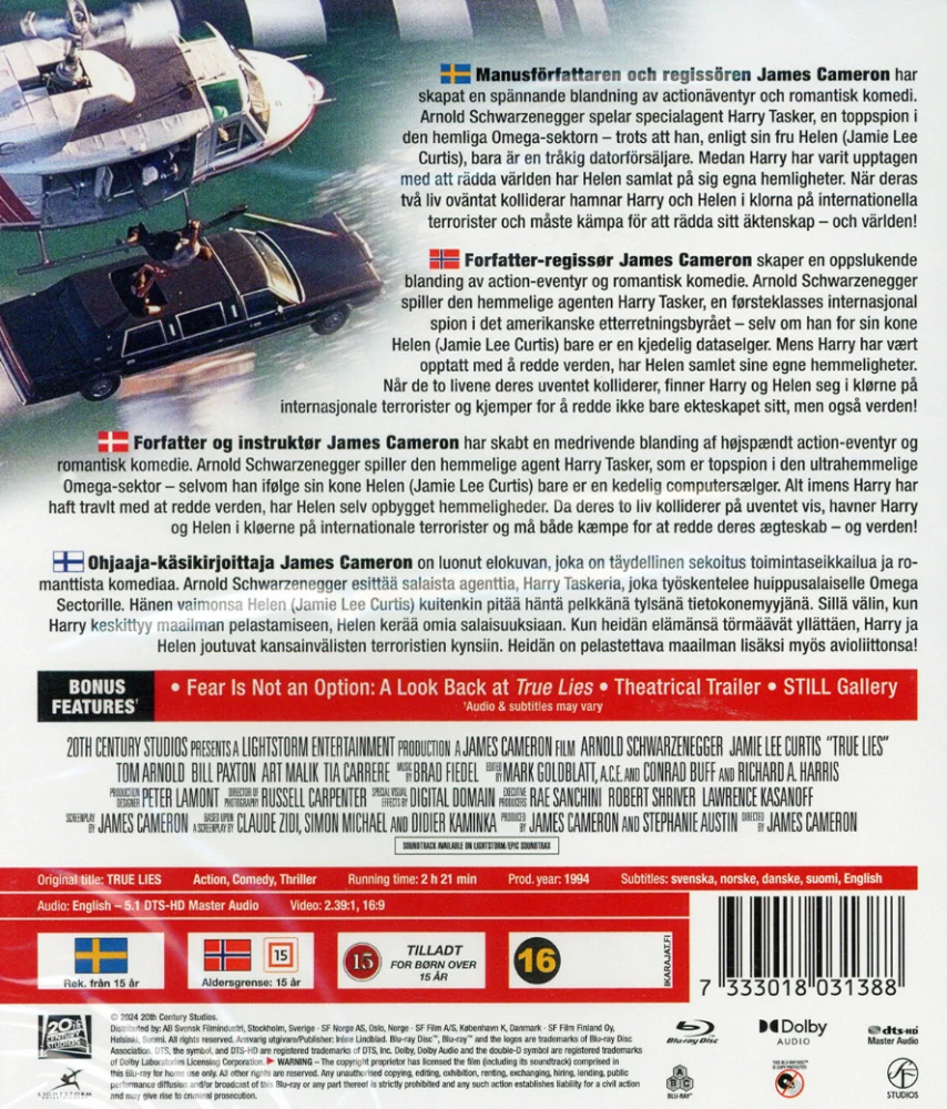 Tosi Valheita (Blu-ray) Arnold Schwarzenegger (1994)