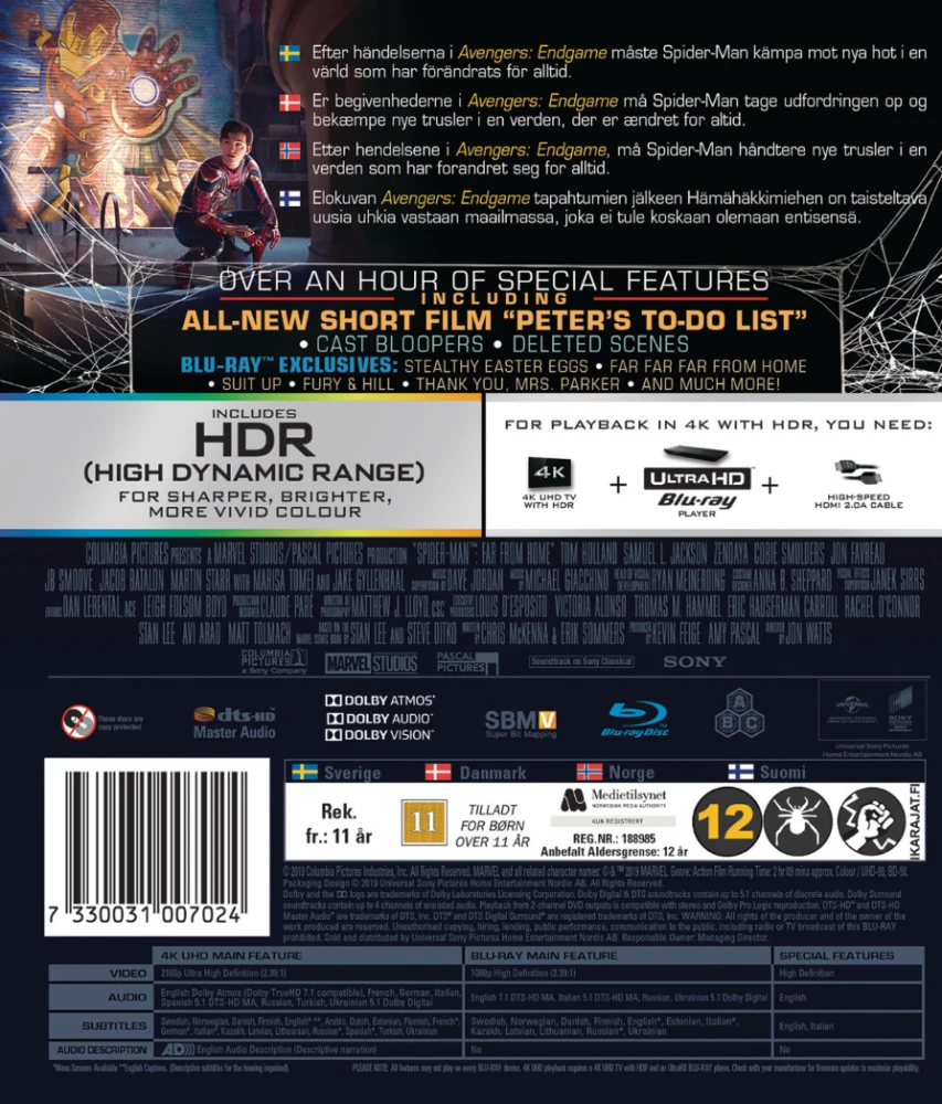 Spider-Man: Far from Home (2019) (4K UHD + Blu-ray)