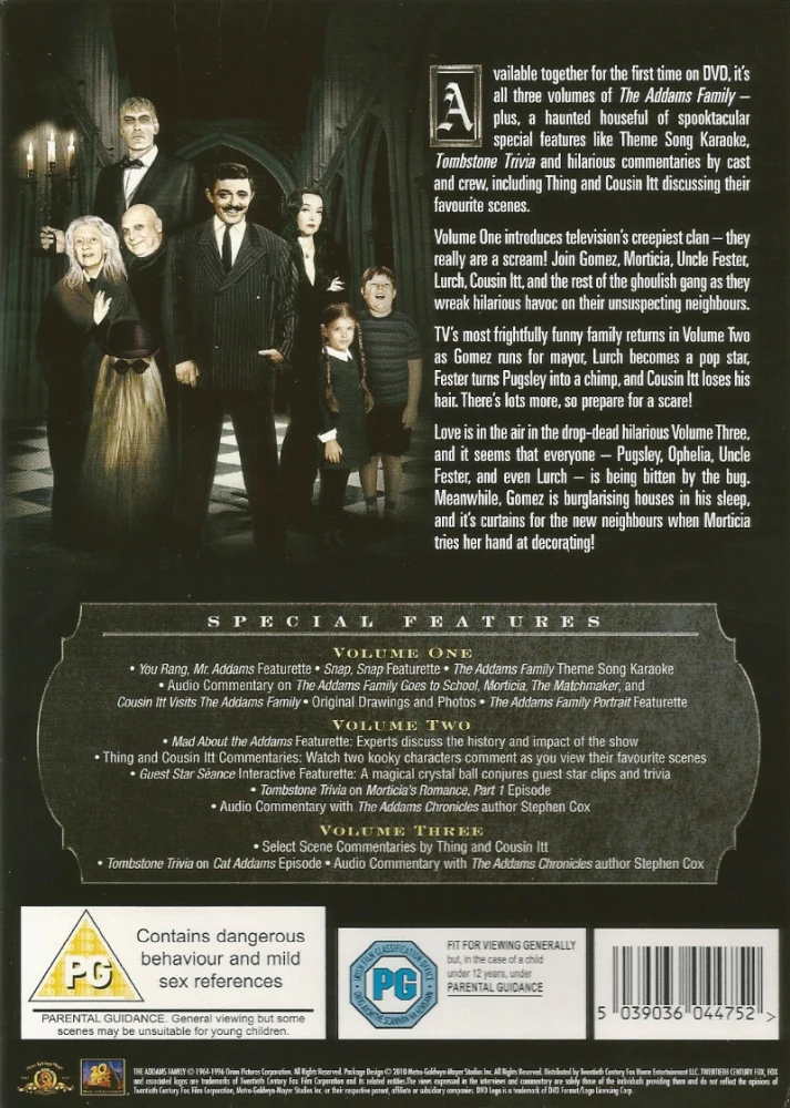 Addamsin perhe (9DVD) koko 60-luvun TV-sarja (The Addams Family - The Complete Series)