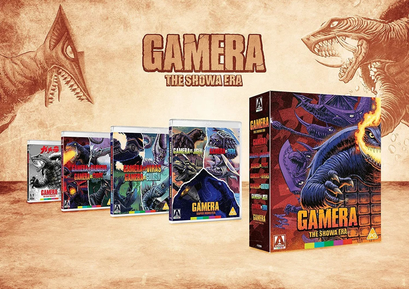 Gamera - The Showa Era (1965-1980) Arrow (4x Blu-ray) Special Edition
