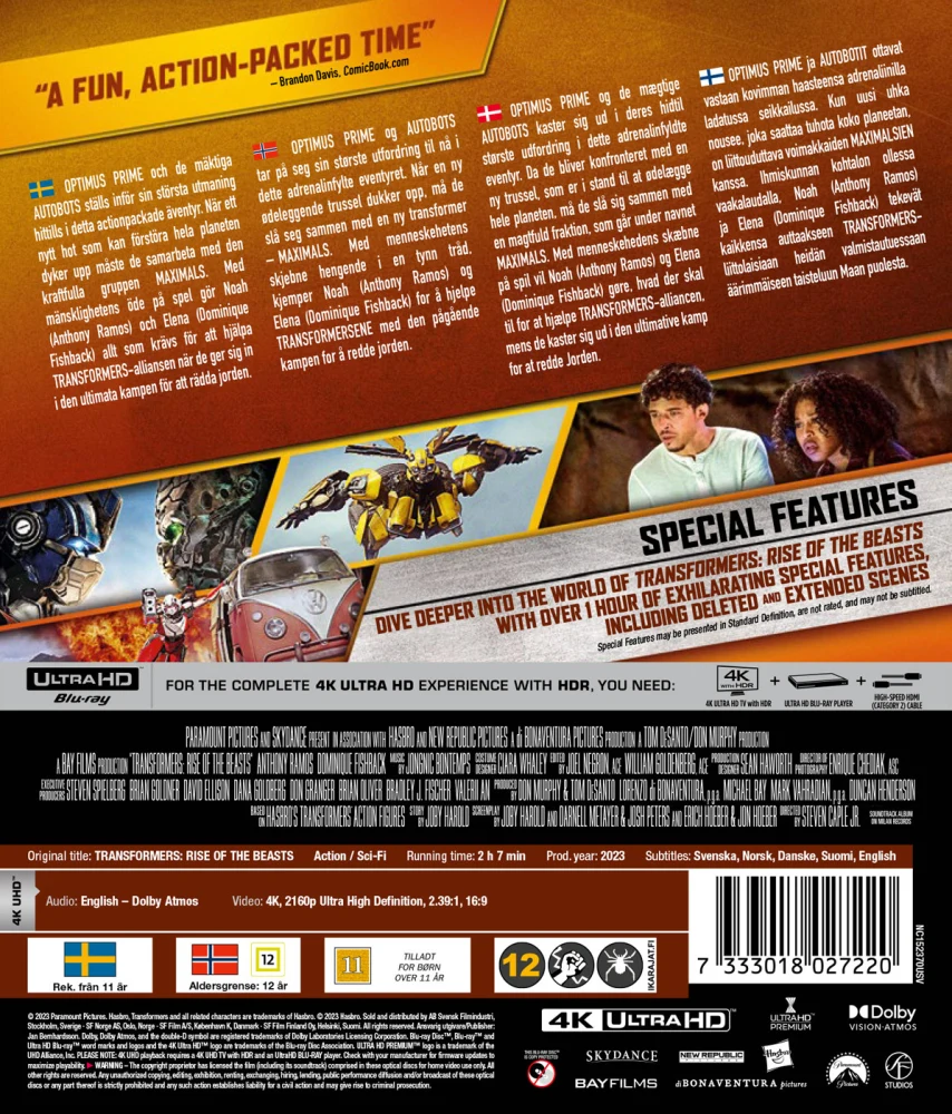Transformers: Rise of the Beasts (4K Ultra HD) 2023