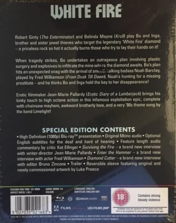 Valkoinen tuli - White Fire - Vivre pour survivre - Special Edition (Blu-ray) Slipcase ja Booklet