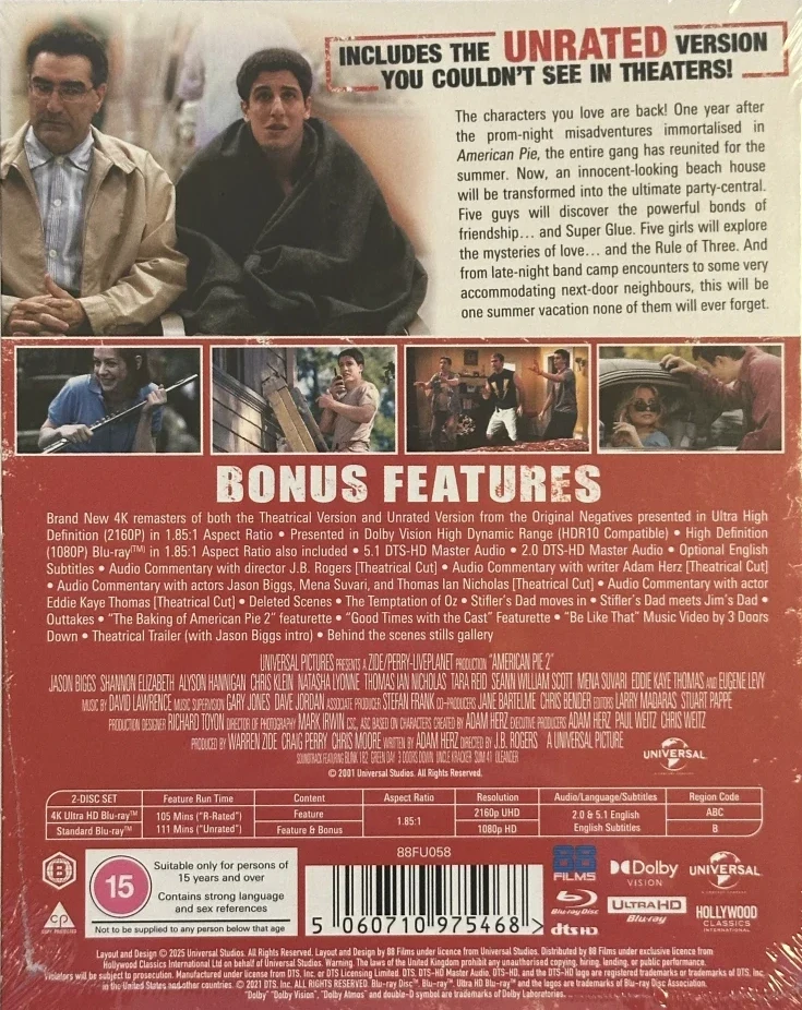 American Pie 2 [Ultra HD + Blu-ray]  Slipcover
