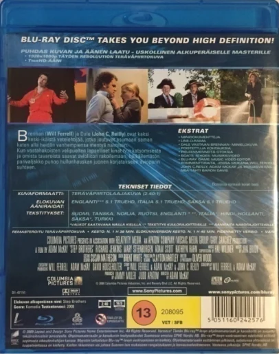 Velipuolet (Blu-ray) Will Ferrell ja John C Reilly (2008)